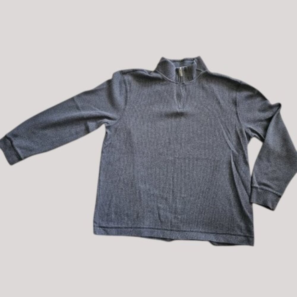 * METHOD Gray Ribbed Long Sleeved half Zip Pullover Mens XLarge